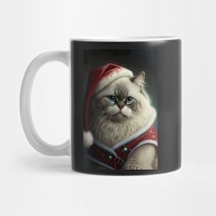 Cute Cat portrait Christmas vibes Mug